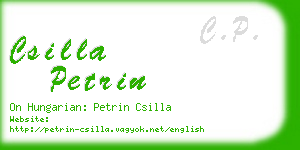 csilla petrin business card